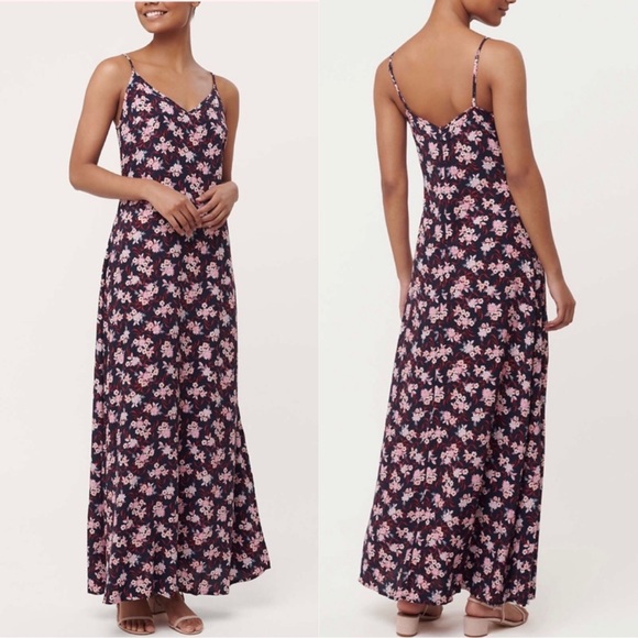 LOFT Dresses & Skirts - LOFT Mini Zinnia Navy Maxi Dress, 6